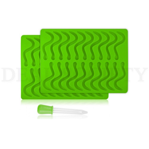 Premium Silicone Chocolate Candy Gummy Worm Mold - 2 Pack - Choose your Color! - Picture 12 of 14