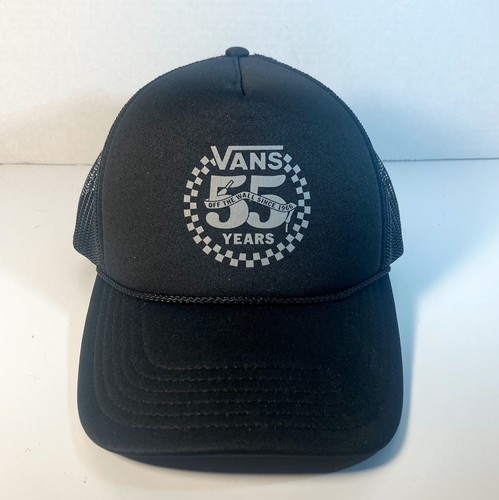Otto Vans Off The Wall 55 Years Mesh Skaters SnapBack Black Hat * RARE *