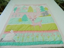 L-23 CLOUD ISLAND FOREST ANIMAL REVERSIBLE BABY QUILT
