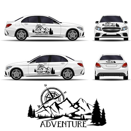 Aufkleber Kompass Windrose 60cm für Camper, Wohnmobil, Wohnwagen Fahrzeug DE. - Bild 8 von 19