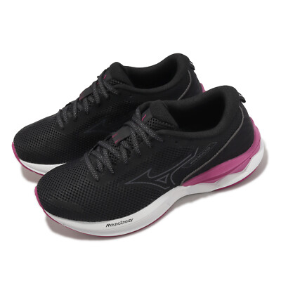 Mizuno Wave Revolt 3 Wide Black Pink Women Runner Road Running Shoes J1GD2385-21