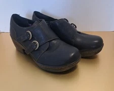 Boc Shoes Womens 8.5 M Clog Black Leather Casual Round Toe 