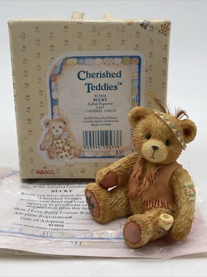Cherished Teddies ''Bucky'' How I Love Being Friends w/ You Figurine #912816 1993