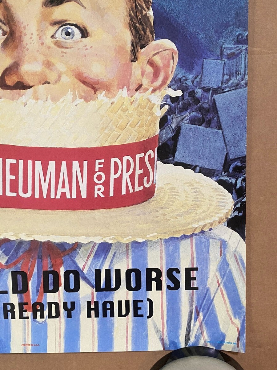 Vintage Mad Magazine Poster Alfred Neuman 1992 Politics