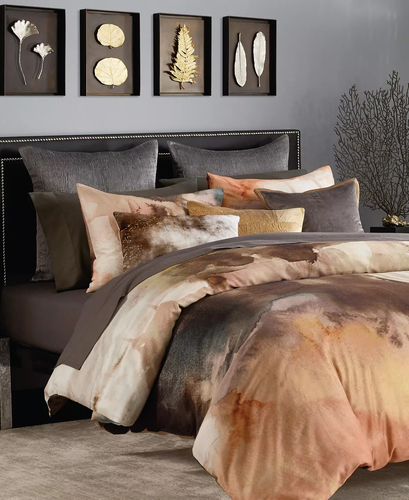 MICHAEL ARAM METAMORPHOSIS COTTON SATEEN QUEEN DUVET COVER 2 SHAM SET ABSTRACT - Picture 2 of 10