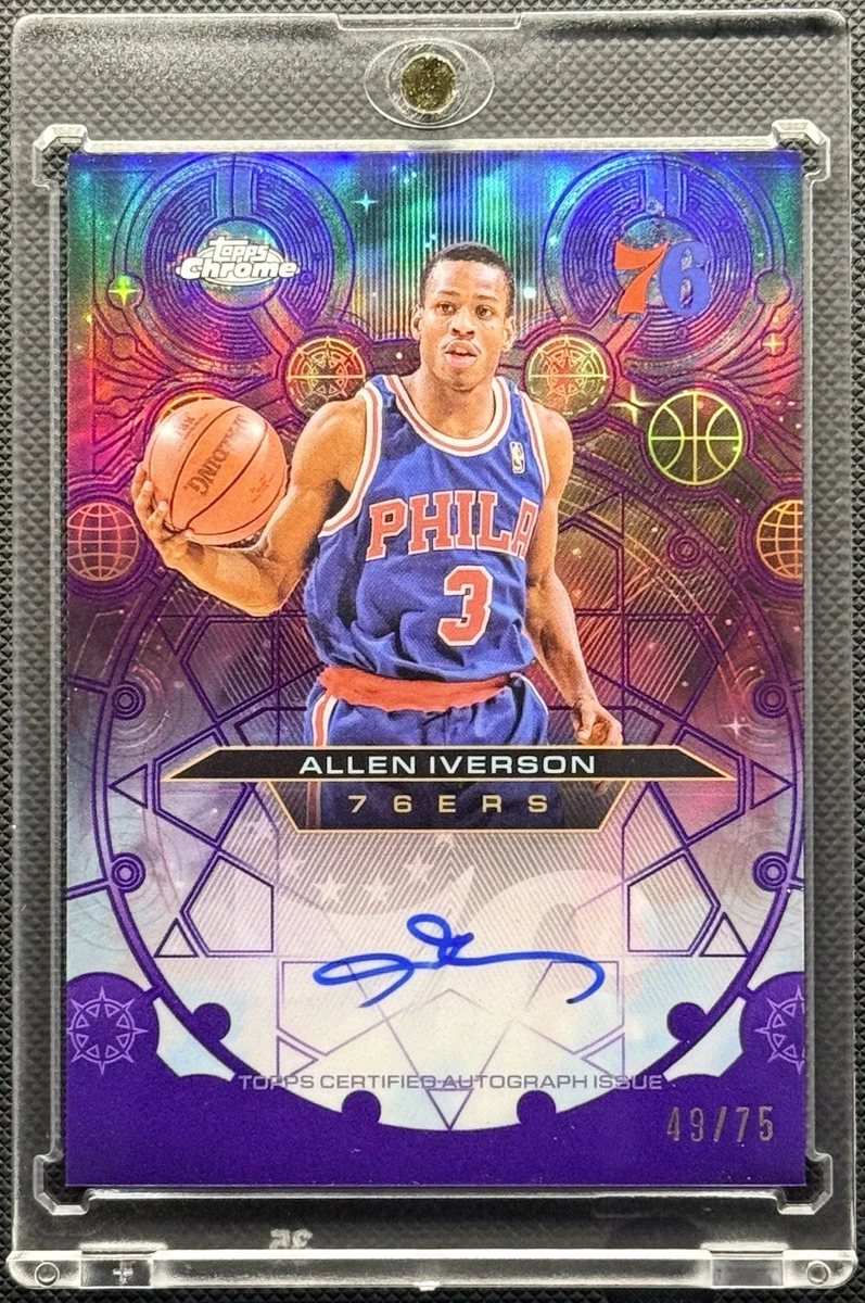 Topps Allen Iverson Basketball Autographed Sports Trading Cards