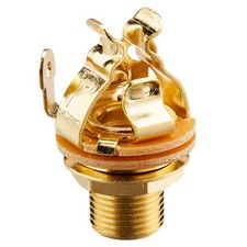 Pure Tone Multi-Contact 1/4 inch Mono Output Jack Gold 1-pack Gold, gold