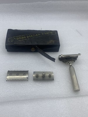 Vintage ''Gem 1912 Damaskeene'' Open Comb Flip-Top Safety Razor With Random Box BF