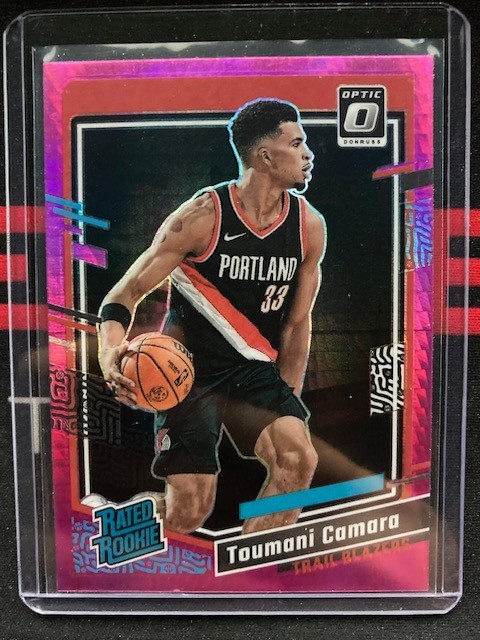 2023-24 Panini Donruss Optic - Rated Rookie Toumani Camara #204 Pink Hyper Prizm