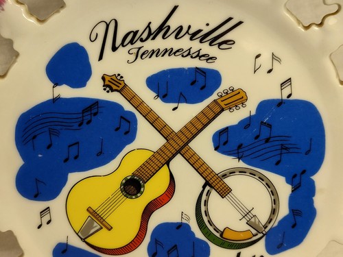 MCM Nashville TN Music City USA Souvenir Teller 1960 Netzporzellan  - Bild 4 von 14