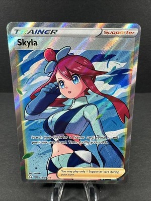 Pokémon TCG Skyla 072/072 Full Art Trainer Sword & Shield Shining Fates NM