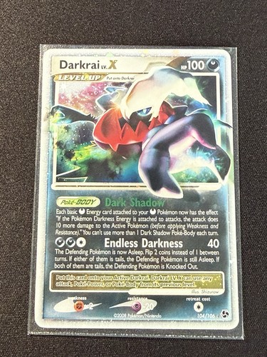 Pokémon TCG Darkrai LV.X Ultra Rare Card 104/106 Great Encounters