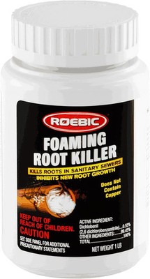 FRK-1LB Foaming Root Killer, Clears Pipes and Stops New Growth, Safe for All Plu