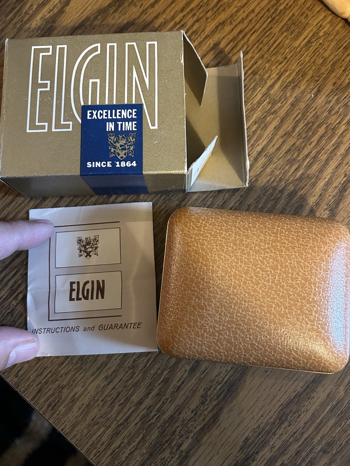 Vintage Elgin Luminous Travel Alarm Clock # 8770 W/ Box & Papers - Near Pristine