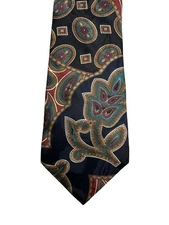Mark Alexander Paisley Silk Tie 4" Wide Multicolor Vintage Mens Accessory