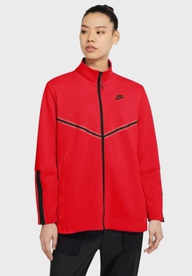 Nike TECH FLEECE FULL ZIP SWEATSHIRT Rot Damen Größe L CW4296-673