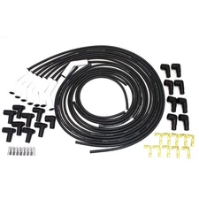 64-72 CHEVELLE/EL V8 BLK FLAME-THROWER MAGX2 8MM PLUG WIRES 45 DEGREE WHT CERAM
