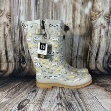 Western Chief 10 M Farmhouse Tall Rubber Rain Boots New Women Pigs Cows Chickens