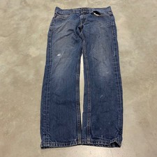 ADAM LEVINE The Dean Mens Jeans W32 X L30 Dark Wash Distressed Denim