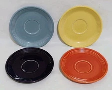 Fiesta Fiestaware Homer Laughlin China LLC USA Set Of 4 Multicolor 6" Saucers 