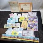 Vntg lot cabbage patch kids adoption paper birth certificates bday cards 1980s