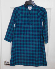 NWT Petite Plume Green Navy Highland Tartan Nightgown sz 4 6 or 7