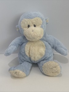 Ty Pluffies Dangles Blue Monkey Plush 2007 Retired Stuffed Animal
