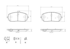 BREMBO Bremsbelagsatz, Scheibenbremse Vorderachse für MERCEDES-BENZ