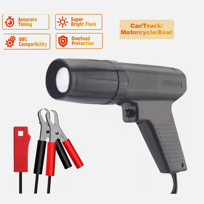 Digital Engine Timing Light, Inductive Strobe Timing Light, 12V Ignition Timing Light Engine Timing Gun Automotive Tool For Car Motorcycle Marine