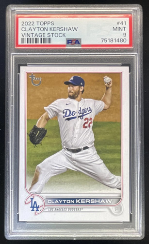 2022 Topps Vintage Stock #41 Clayton Kershaw /99 PSA 9