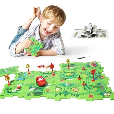 New Plastic Puzzles for Kids Ages 3-5 with A Cute Vehicle, Toddler Puzzles Gi...