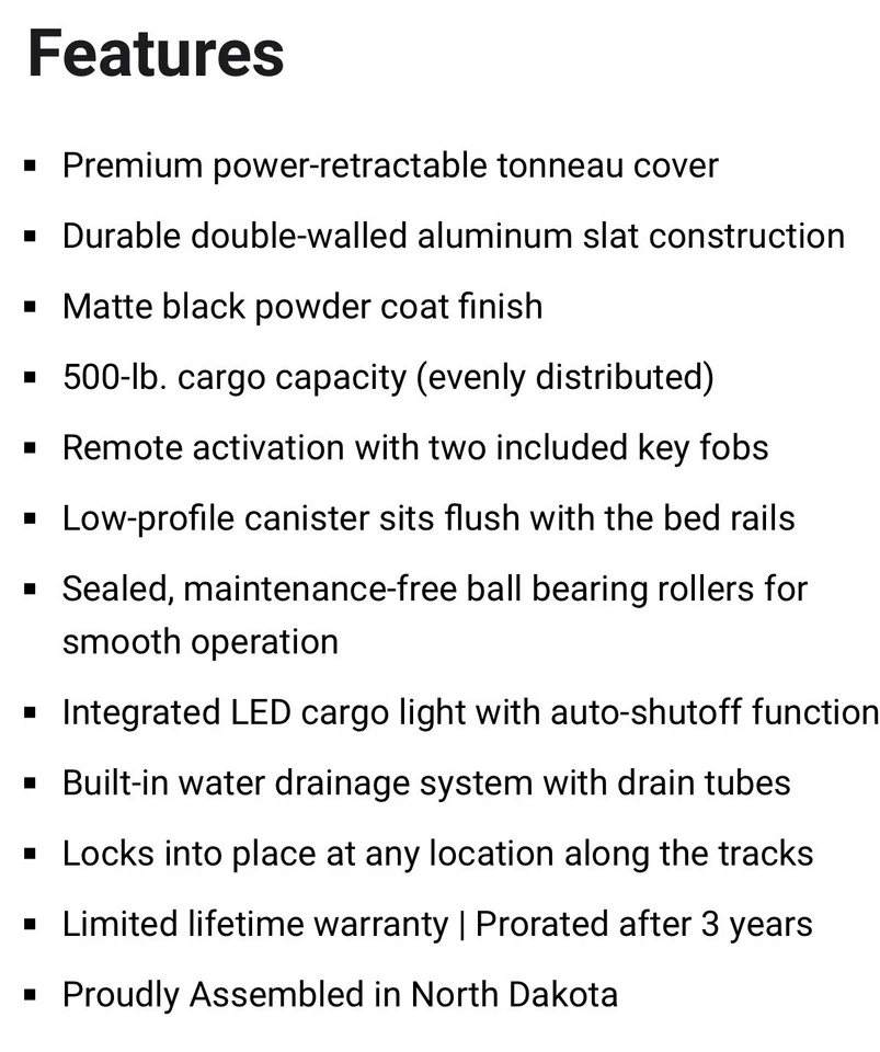 CUBIERTA TONEL RETRÁCTIL RETRAX POWERTRAX MX MODELO 90372 Foto 2 de 3