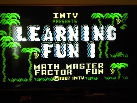 Intellivision INTV Learning Fun I 1 Video Game Complete w/ Aftermarket Overlays
