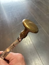 Original Brass 30s Small Solid Vintage Usa Made Shift Knob Chopper Knuckle Pan