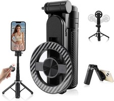 4-in-1 Multifunctional Magnetic Selfie Stick,360  Rotation Phone Tripod, Portabl