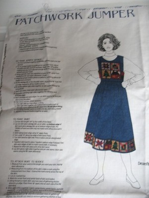 VIP dreamspinners PATCHWORK JUMPER cut&sew FABRIC PANEL sz xs-l DIY. USA