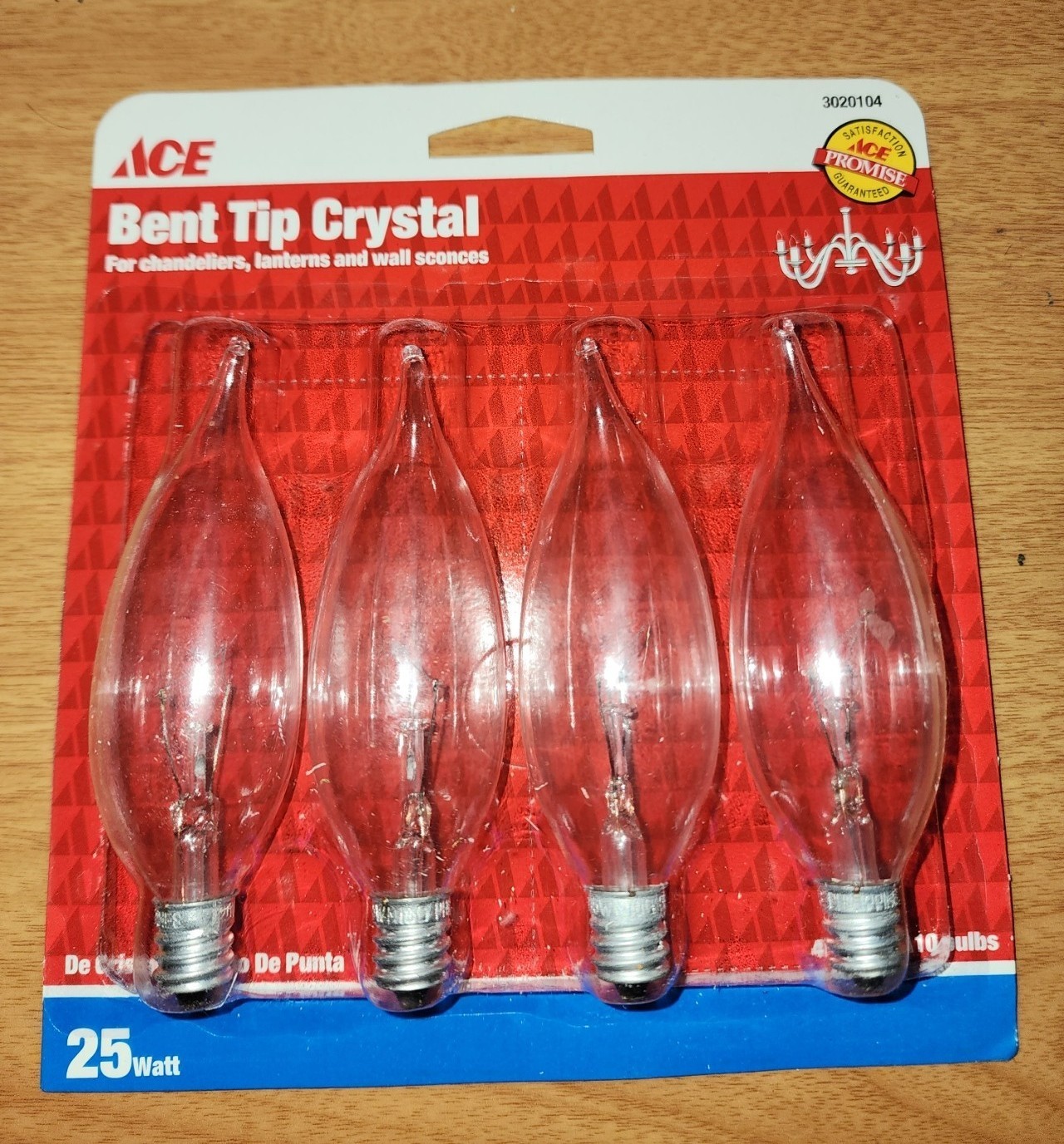 Bent Tip Candelabra 4 Pack Decorative