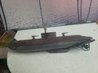 Vintage Wolverine Supply & Mfg Co. Pittsburgh, PA Tin Litho Diving Submarine