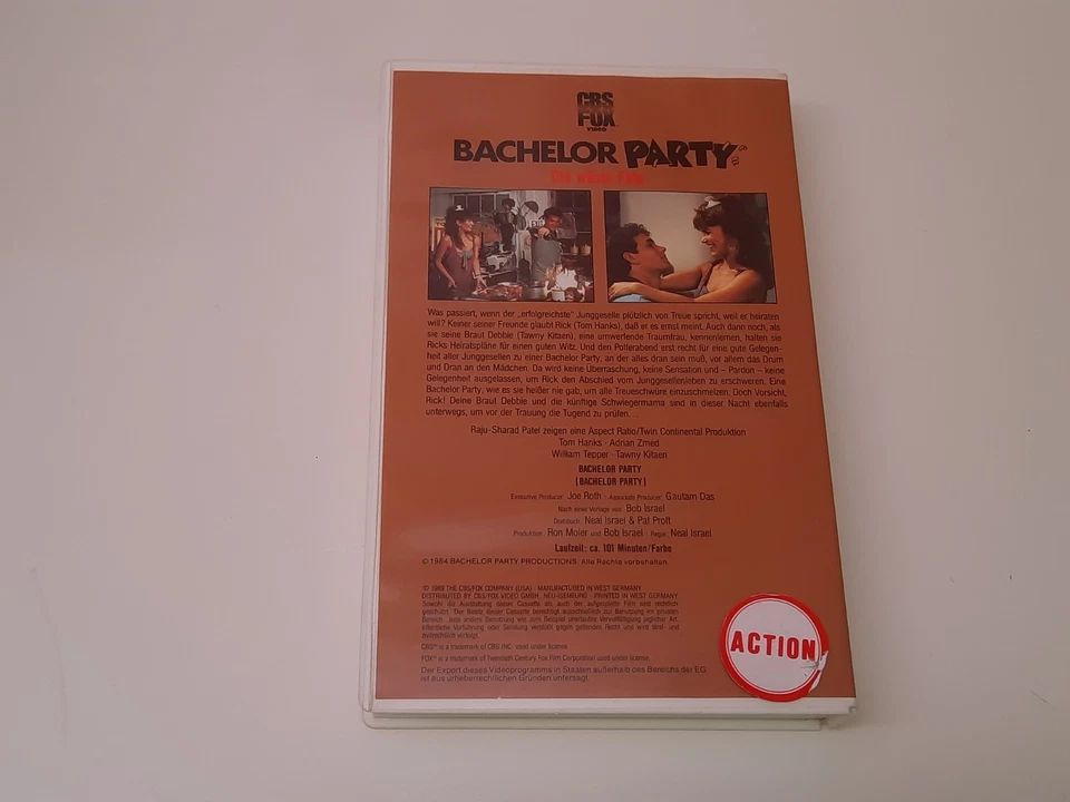 Bachelor Party Die wüste Fete 1984 Uncut VHS German PAL Video Großbox Tom Hanks - Bild 2 von 4
