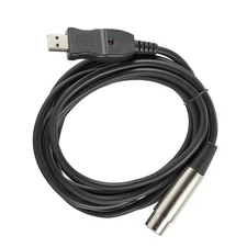 USB Mic Link Cable Cord Adapter USB2.0 Male to XLR Female Cable For PC Computer