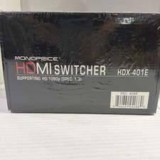 MONOPRICE HDX-401E HDMI 4 PORT SWITCHER WITH DIGITAL AUDIO OUTPUTS, SEALED BOX