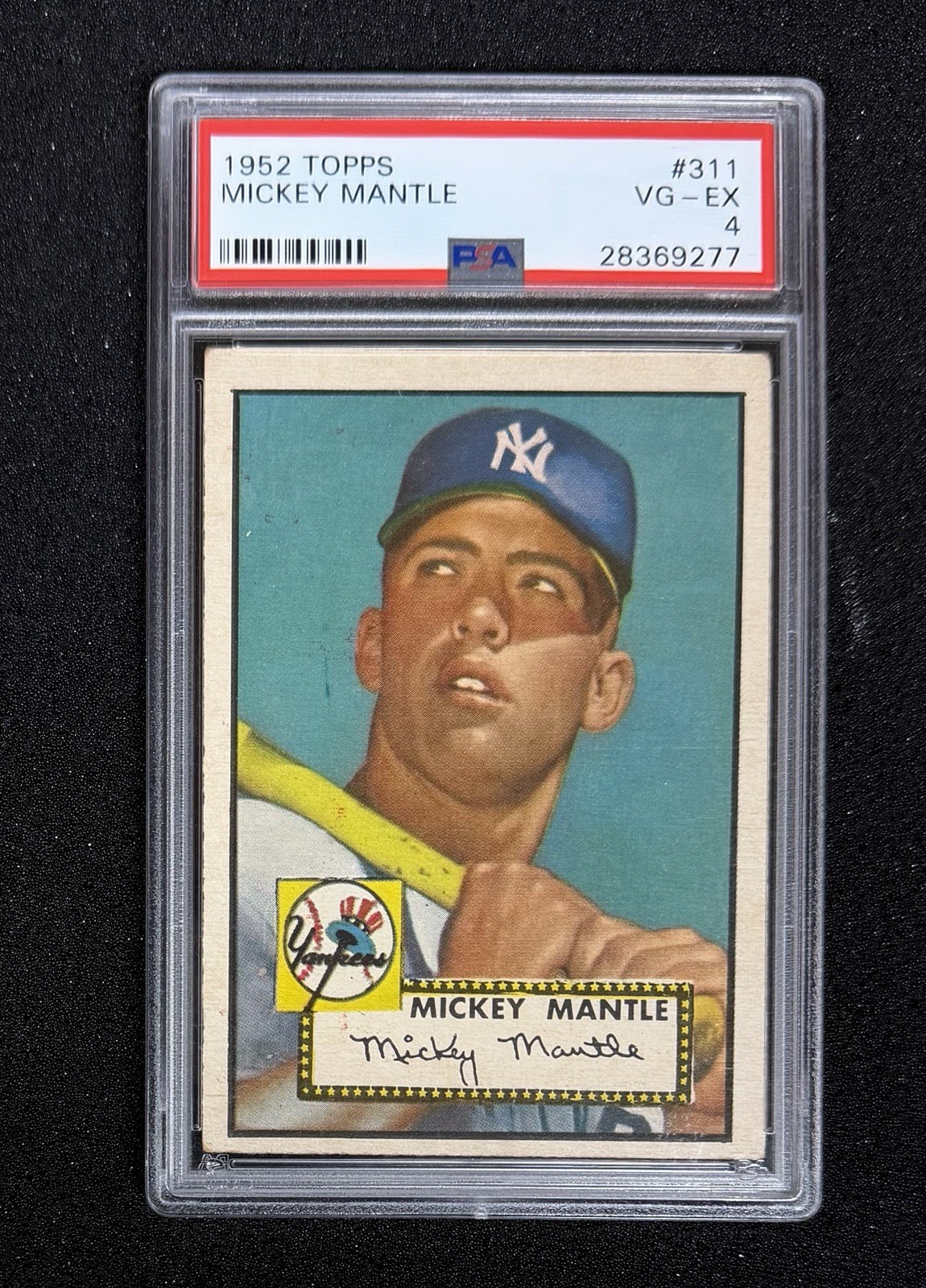 1952 Topps - #311 Mickey Mantle - PSA 4