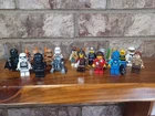 LEGO Minifigure Lot of 20 Star Wars Ninjago Mixed Figures Helmets Misc Parts
