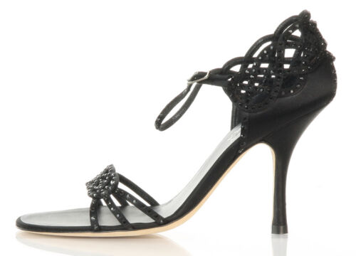 BADGLEY MISCHKA Black Cutout Heels, Size 36.5 6 Shoes ~ Fashionable flash! - Afbeelding 1 van 5