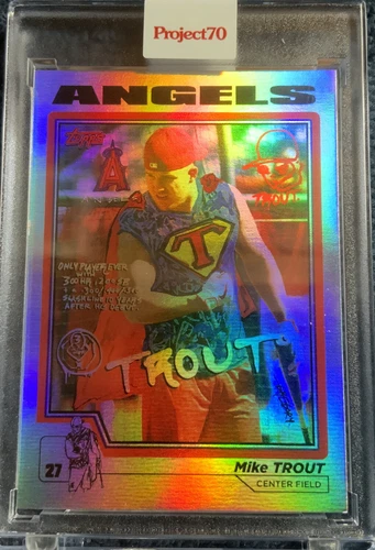 2021 Topps Project 70 MIKE TROUT  #791 14/70 RAINBOW  FOIL ANGELS BASEBALL CARD