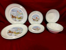 Corelle Country Memories Set Of 4 Each Dinner & Salad Plates & Cereal/Soup Bowls