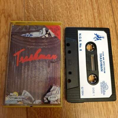 Trashman ZX Spectrum 48k / 128k Spiel getestet funktioniert Software der neuen Generation