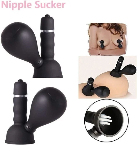 Vibrating Nipple-Sucker Suction Cup-Breast-Vibrator-Pump-Toys for Women Massager - Picture 10 of 14