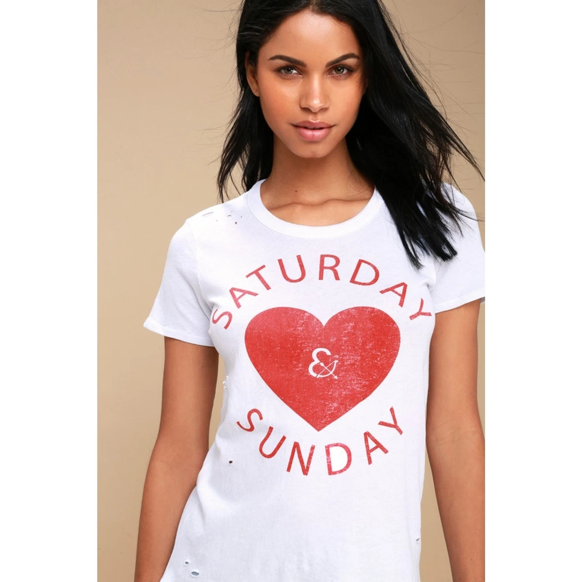 distressed white t shirt women's