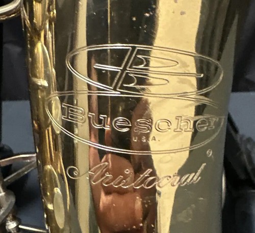 Buescher Aristocrat Alto Saxophone w/ Hard Case & Selmer Paris S80 Mouthpiece - Picture 2 of 12